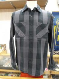 熊本6125137アヴィレックスデイリーウエア ブロックチェック ワークシャツ