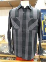 熊本6125137アヴィレックスデイリーウエア ブロックチェック ワークシャツ